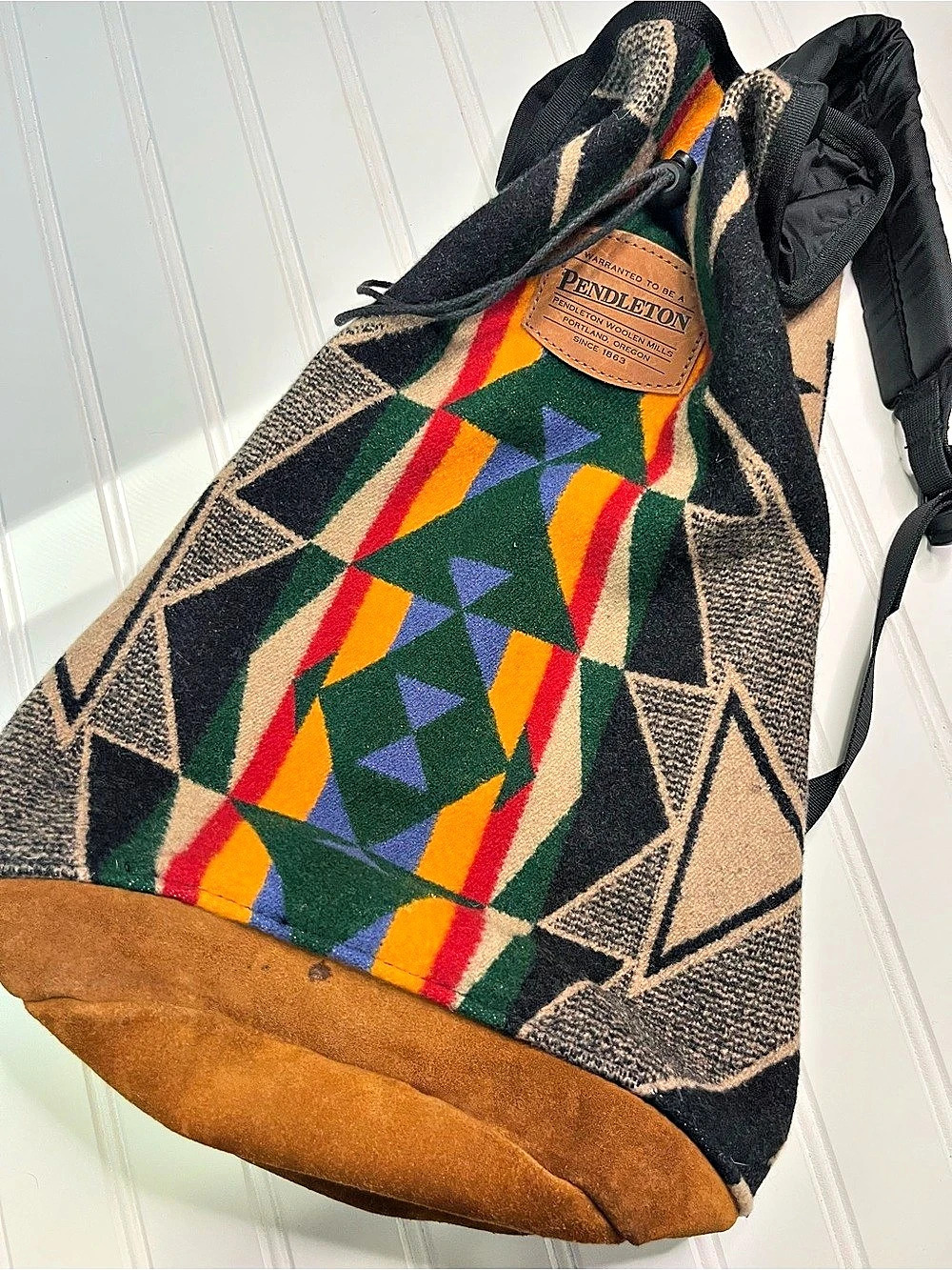 Pendleton Wool Geometric Backpack in Black & Multicolor - Picture 1 of 6